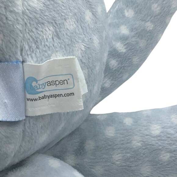 Mr Sock T Pus Octopus Plush Lovey Rattle Crinkle Toy Polka Dots Baby Aspen 7"x15 - Picture 5 of 8